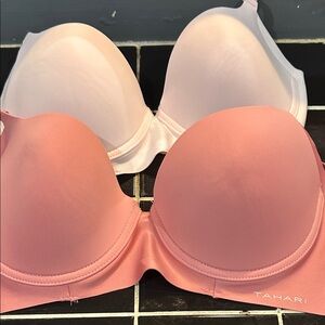 Tahari Blush and Ivory Bra Duo